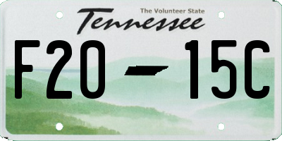 TN license plate F2015C