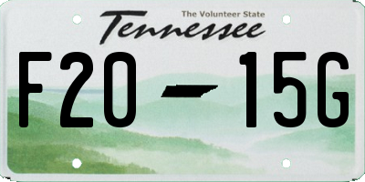 TN license plate F2015G