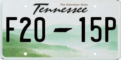 TN license plate F2015P