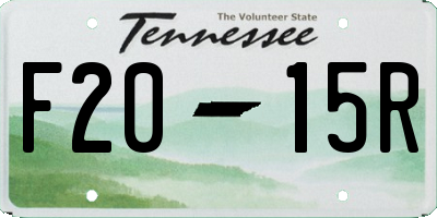 TN license plate F2015R