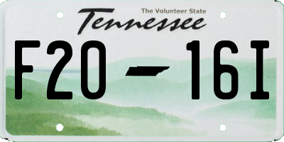 TN license plate F2016I