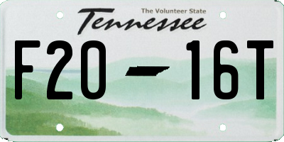 TN license plate F2016T