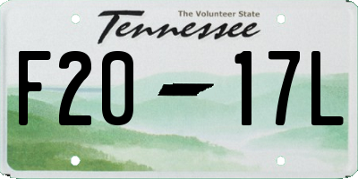 TN license plate F2017L