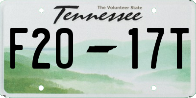 TN license plate F2017T