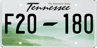 TN license plate F2018O