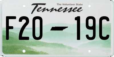 TN license plate F2019C