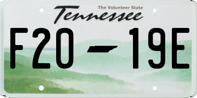 TN license plate F2019E