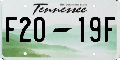 TN license plate F2019F