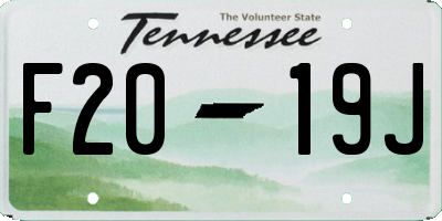 TN license plate F2019J