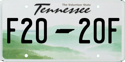 TN license plate F2020F