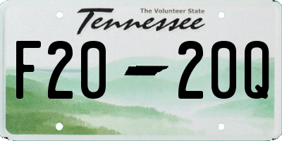 TN license plate F2020Q