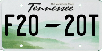 TN license plate F2020T
