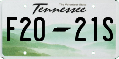 TN license plate F2021S
