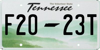 TN license plate F2023T