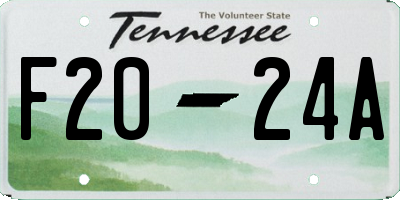TN license plate F2024A