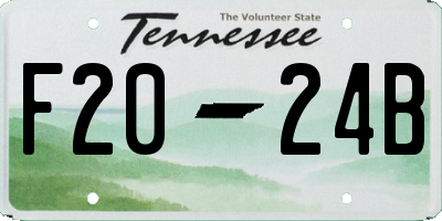 TN license plate F2024B