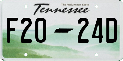 TN license plate F2024D