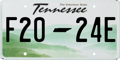 TN license plate F2024E