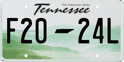 TN license plate F2024L