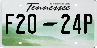 TN license plate F2024P