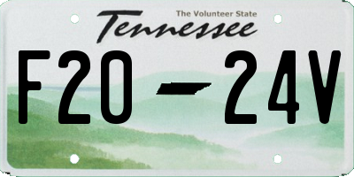 TN license plate F2024V