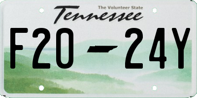 TN license plate F2024Y