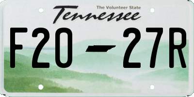 TN license plate F2027R