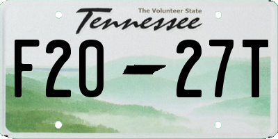 TN license plate F2027T
