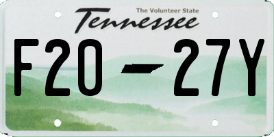 TN license plate F2027Y