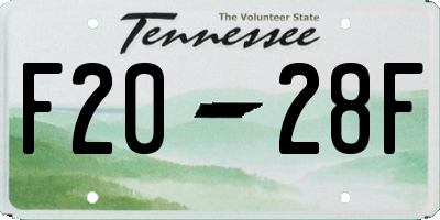 TN license plate F2028F