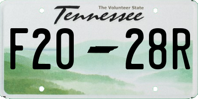 TN license plate F2028R