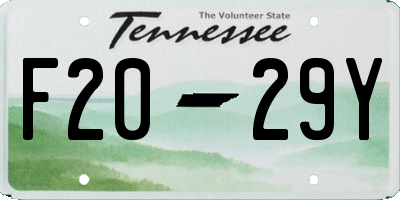 TN license plate F2029Y