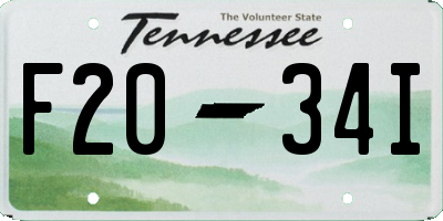 TN license plate F2034I