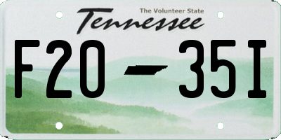 TN license plate F2035I