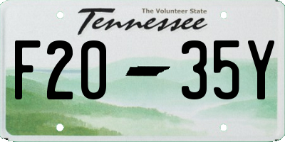 TN license plate F2035Y