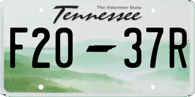 TN license plate F2037R