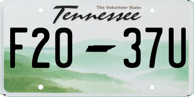 TN license plate F2037U