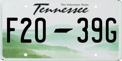 TN license plate F2039G