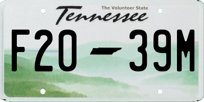 TN license plate F2039M