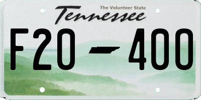 TN license plate F2040O