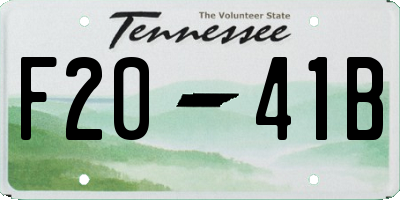 TN license plate F2041B