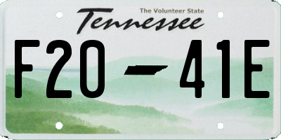 TN license plate F2041E