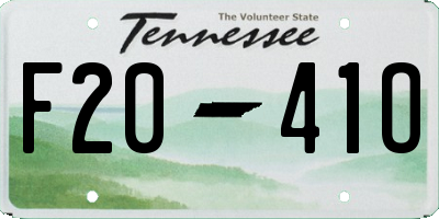 TN license plate F2041O
