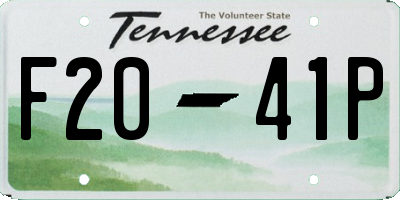 TN license plate F2041P