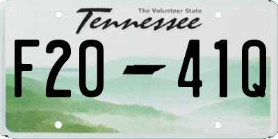 TN license plate F2041Q