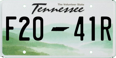 TN license plate F2041R