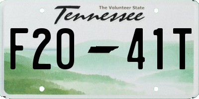 TN license plate F2041T