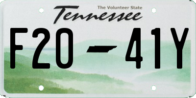 TN license plate F2041Y