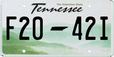 TN license plate F2042I