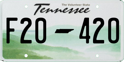 TN license plate F2042O